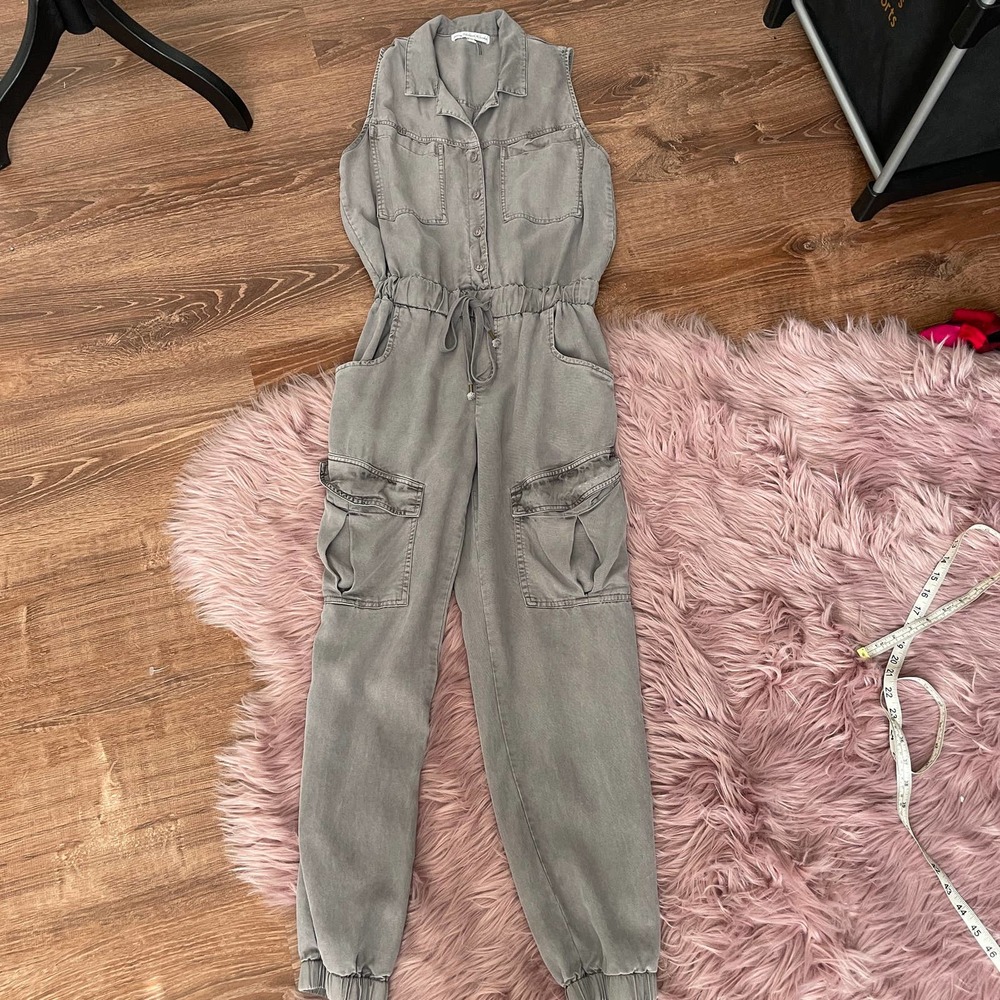 Young Fabulous & Broke | Grayson Sleeveless Twill Jumpsuit | size S - Picture 3 of 14
